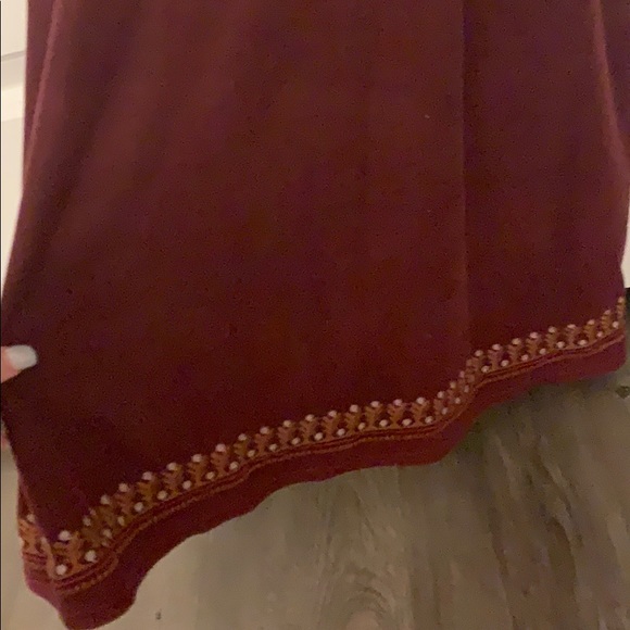 Suede Maroon Dress - Picture 4 of 6